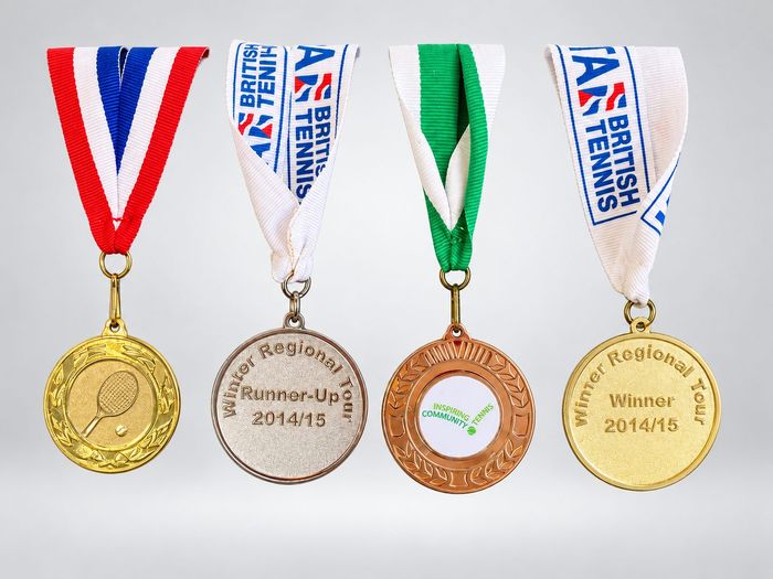 Joe Jeynes tennis medals — British Tennis Winter Regional Tour Winner and Runner-Up 2014/15